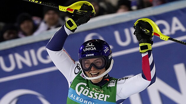 Martina Dubovsk v cli slalomu v Semmeringu.