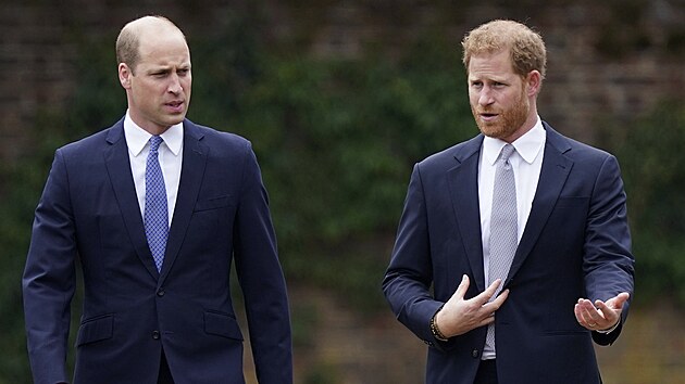 Princ William a princ Harry (Londýn, 1. července 2021)