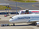 Letadlo spolenosti Qantas na letiti v Sydney. (6. ledna 2023)