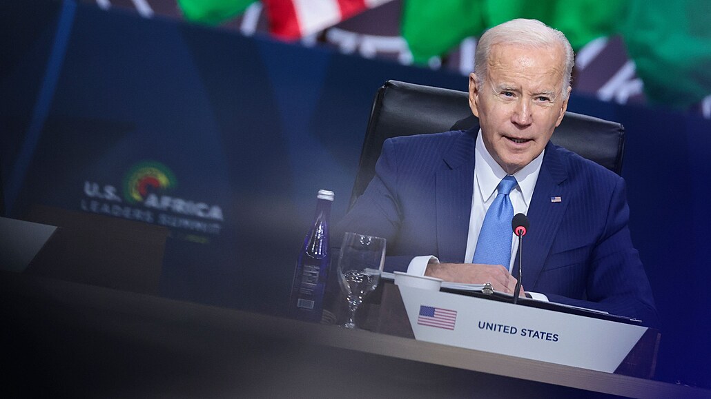 Americký prezident Joe Biden na summitu se státníky z více ne 40 afrických...