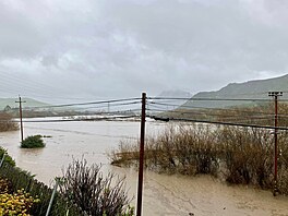 Záplavy v Morro Bay v Kalifornii (9. ledna 2023)