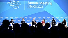 éf NATO Jens Stoltenberg na zasedání Svtového ekonomického fóra v Davosu