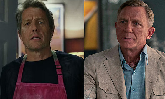 Hugh Grant a Daniel Craig ve filmu Na noe: Glass Onion (2022)