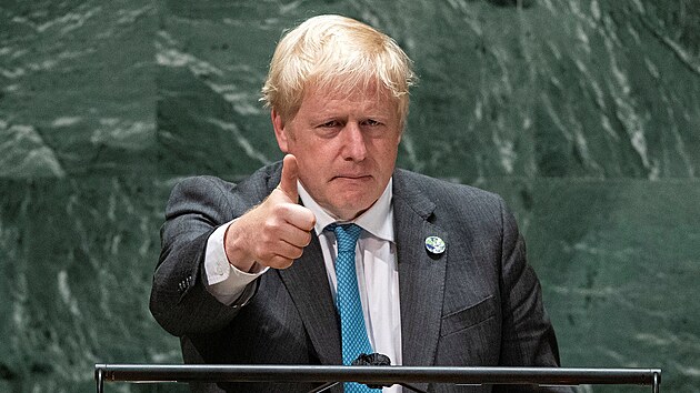 Britsk premir Boris Johnson na zasedn Valnho shromdn OSN