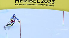 Alexis Pinturault jede do cíle kombinaního slalomu na mistrovství svta.