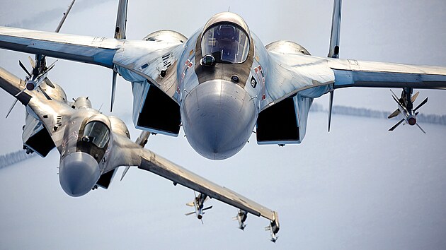 Rusk sthaky Su-35 na snmku zveejnnm ruskm ministerstvem obrany