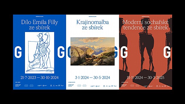 Nový vizuální styl Gočárovy galerie.