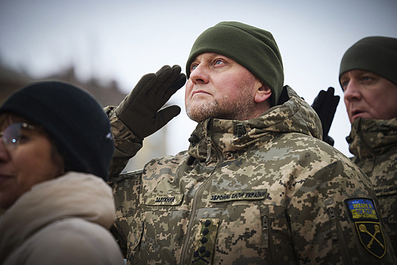 Vrchní velitel ukrajinských ozbrojených sil Valerij Zalunyj na akci konané k...
