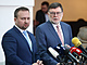 Ministr prce a socilnch vc Marian Jureka a ministr financ Zbynk...