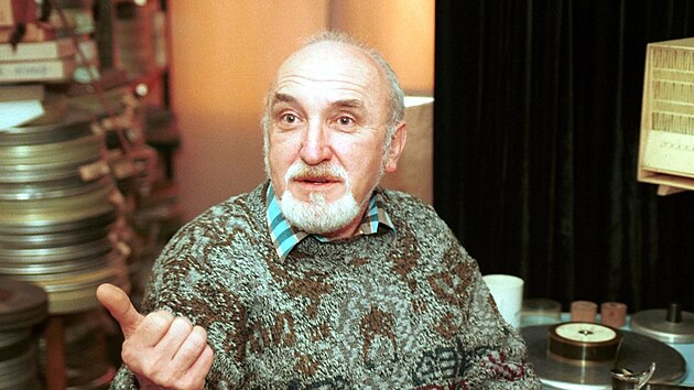 Karel Čáslavský v Národním filmovém archivu (Praha, 27. února 1995)