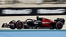 Valtteri Bottas s vozem Alfa Romeo v pedsezonních testech formule 1 v Bahrajnu