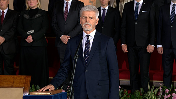 Prezident Petr Pavel sloil slib ped rokem 9. bezna 2023.