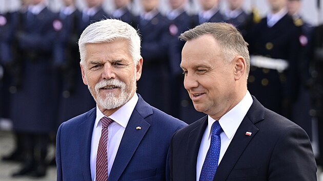 Nov esk prezident Petr Pavel zahjil nvtvu Polska, kterou uskuteuje na pozvn polskho prezidenta Andrzeje Dudy. (16. bezna 2023)