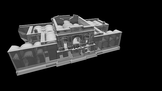 Trojdimenzionln model u neexistujc Litomick brny v Terezn vytvoil pomoc 3D tiskrny Jaromr Voldich.