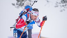 Michal Krmá na trati závodu s hromadným startem v Oslu