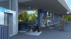 Vizualizace podoby nové elezniní stanice v Kladn