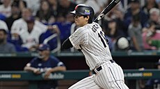 Japonský baseballista óhei Ohtani na pálce