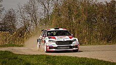 Jan Kopecký s novou rallyovou kodou Fabia RS Rally2 v barvách AGROTEC koda...