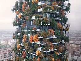 Ekologický mrakodrap v italském Milán, neboli Bosco verticale, pinesl...