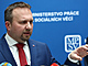 Ministr prce a socilnch vc Marian Jureka (KDU-SL) na tiskov konferenci....