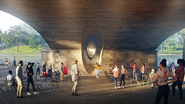 Vizualizace podoby Chebského mostu po jeho rekonstrukci. Autor A8000 s.r.o.