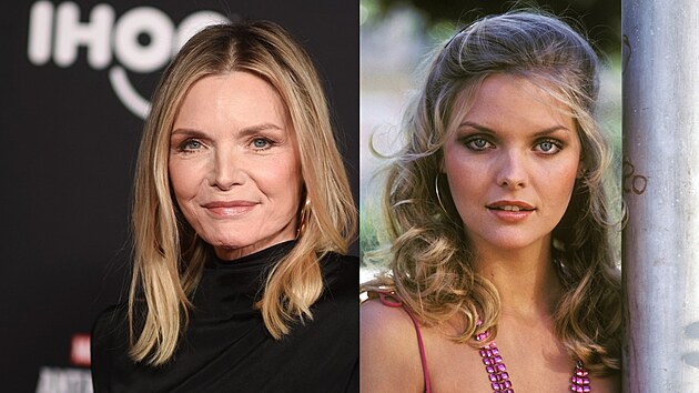 Michelle Pfeifferov v letech 2023 a 1979