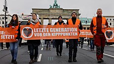 Protest skupiny Letzte Generation v Berlín (20. dubna 2023)
