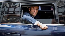 Emmanuel Macron na návtv východní Francie (19. dubna 2023)