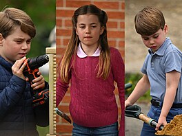 Princ George, princezna Charlotte a princ Louis na akci v rámci oslav...
