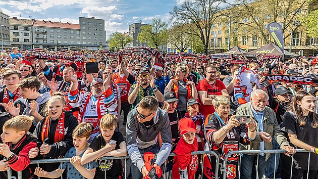Hradec Králové se na Ulrichově rozloučil s povedenou sezonou a s hráčí HK Mountfield (2. 5. 2023).