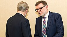 Premiér Petr Fiala a ministr financí Zbyněk Stanjura před jednáním tripartity... | na serveru Lidovky.cz | aktuální zprávy