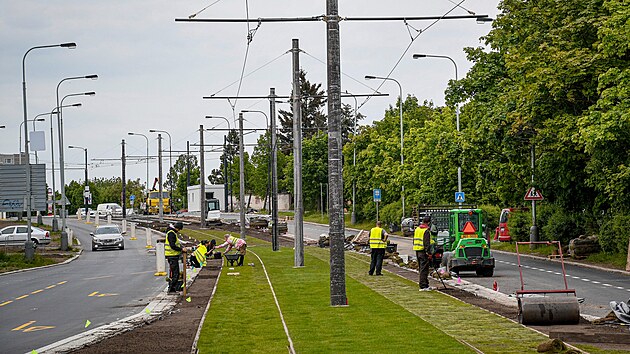 Výstavba nové tramvajové trati do Libuše. První cestující se po trati projedou již v sobotu 27. 5. 2023.