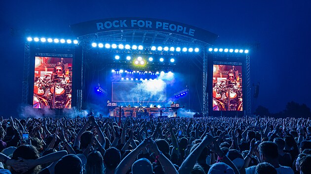 Americk metalov skupina Slipknot na Rock for People (8. ervna 2023)