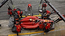 Ferrari, co je s tebou? Carlos Sainz bhem Velké ceny panlska