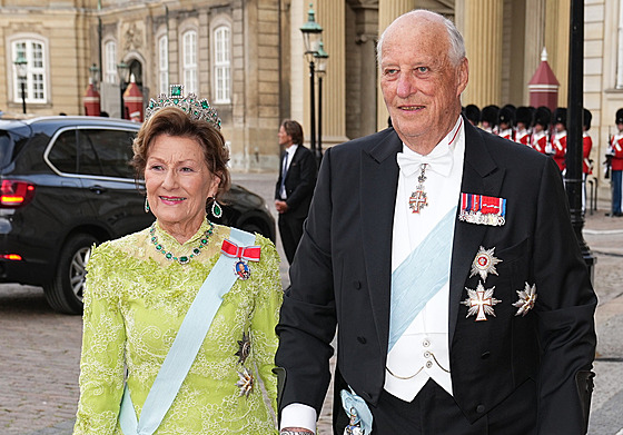 Norská královna Sonja a král Harald V. (Koda, 15. ervna 2023)