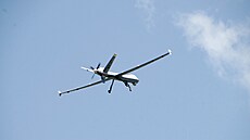 Americký bezpilotní letoun MQ-9 Reaper na letiti v Ostrav - Monov. (13....