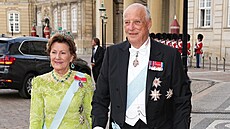 Norská královna Sonja a král Harald V. (Koda, 15. ervna 2023)