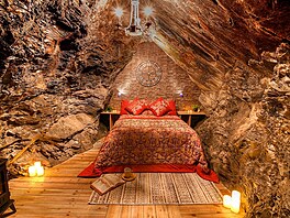 Jeskynní ubytování vzniklo v bývalém bidlicovém dole v národním parku...