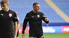 Filip Kalo na tréninku eské reprezentace do 21 let v Batumi.