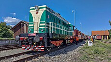 Hektor T435.0145 v ele nostalgického vlaku D Nostalgie z Bezdruic do Povan