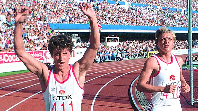 Měla jsem v té době obrovsky natrénováno, vzpomíná na nejlepší období své kariéry Kratochvílová. Na snímku s Taťáňou Kocembovou.