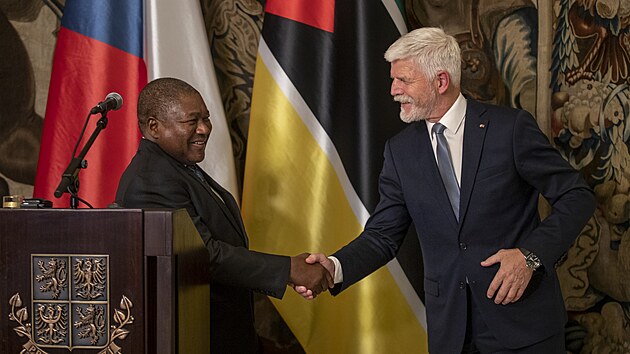 Oficiální návštěva mosambického prezidenta Filipeho Nyusiho a jeho ženy Isaury Nyusiové v ČR. (7. srpna 2023)