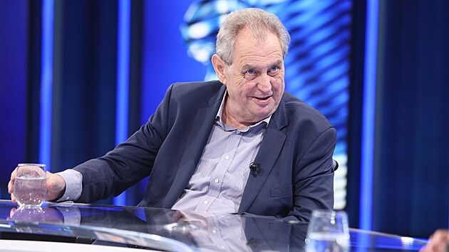Bývalý prezident Miloš Zeman vystoupil v pořadu CNN Prima News. (16. 8. 2023)