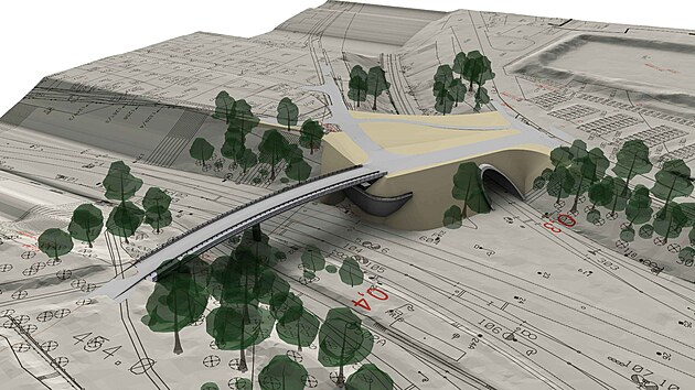 Budoucí podoba přemostění mezi Chebem a čtvrtí Háje podle studie