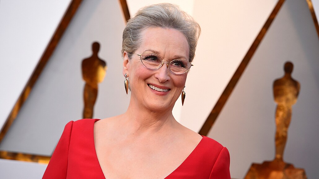 Hereka Meryl Streepová na pedávání Oscar v Los Angeles v roce 2018