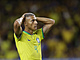 Brazilsk tonk Richarlison bhem kvalifikanho zpasu mistrovstv Svta...