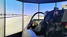 DNY NATO 2023: Simulátor letounu F-35 Lightning II, který vrn zobrazuje...