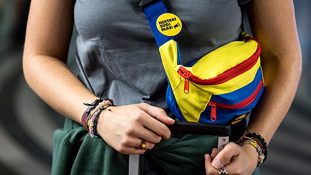 Odjezd slovenského volebního vlaku z hlavního nádraží v Praze. (29. září 2023)