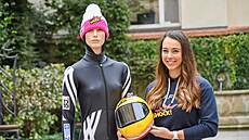 Skeletonistka Anna Fernstädtová na předsezónní tiskové konferenci. Skeletonistka Anna Fernstädtová na předsezónní tiskové konferenci.