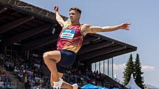 Ondřej Kopecký v dálkařském sektoru na mítinku v Götzisu Ondřej Kopecký v dálkařském sektoru na mítinku v Götzisu